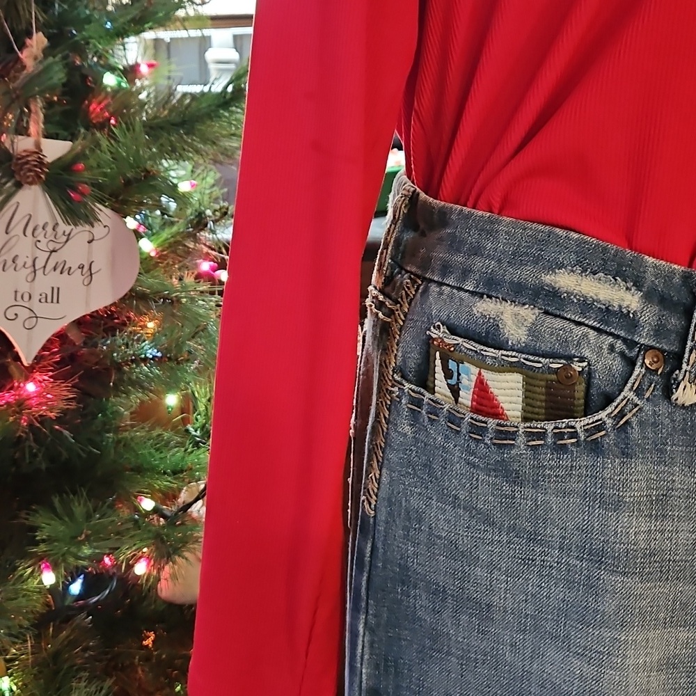 REIMAGINED By OKD "JOES JEANS" MIDI WESTERN SKIRT! SZ 29